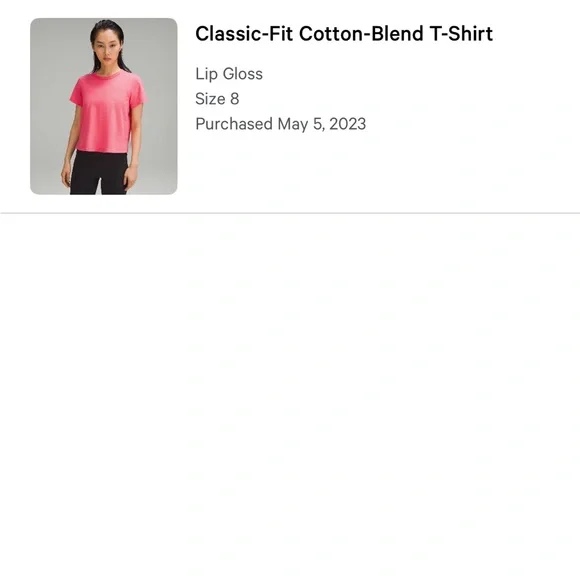 lululemon classic cotton tee - Picture 6 of 6